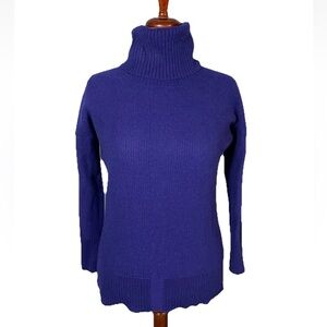 Cynthia Rowley Cashmere Knit Sweater Women’s Size Medium Turtleneck Royal Blue